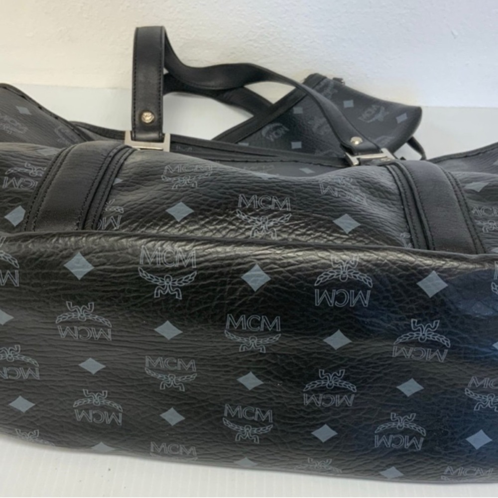 MCM Black and Gray Tote with Pouch - Picture 7 of 12